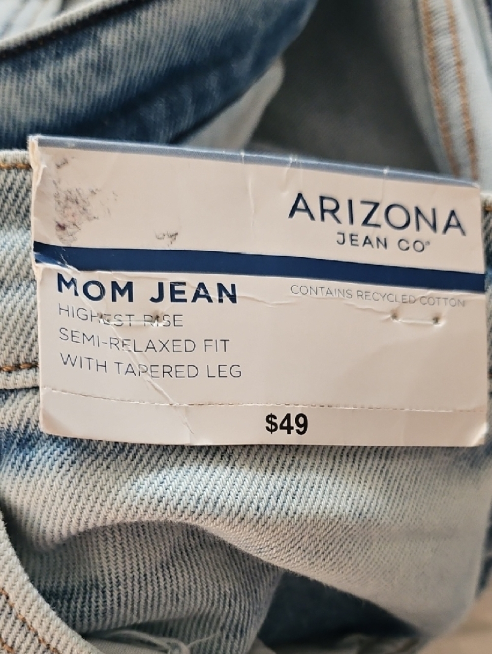 Arizona Jean Co. - Plus Size Mom Jean- 5 Button -High Rise Distressed - Size 23 - Picture 11 of 11